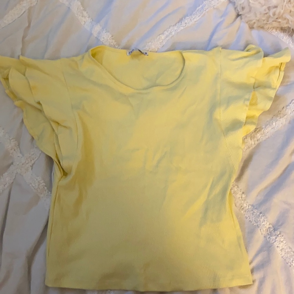 Zara ruffle sleeve top
